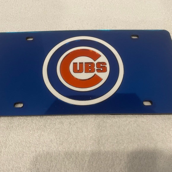 MLB Chicago Cubs Mirrored License Plate. - Picture 3 of 3